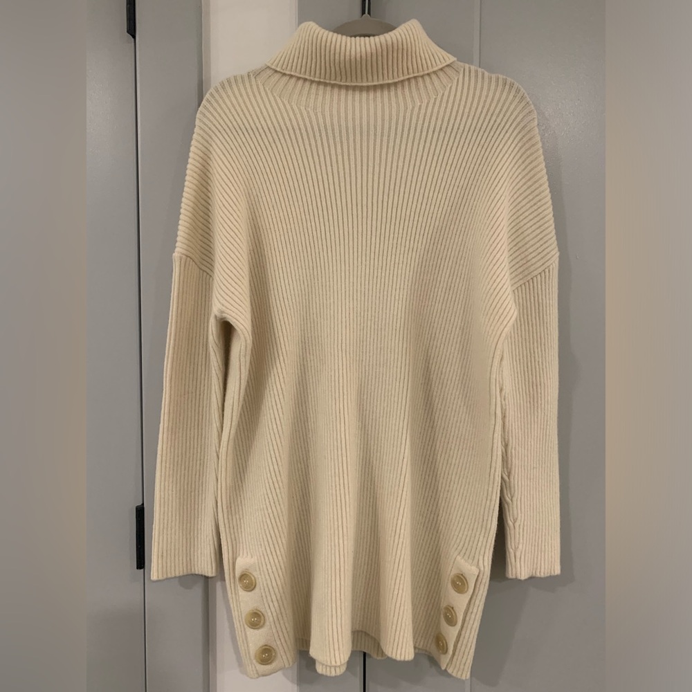 Stitches & Stripes Cream Turtleneck Sweater Dress